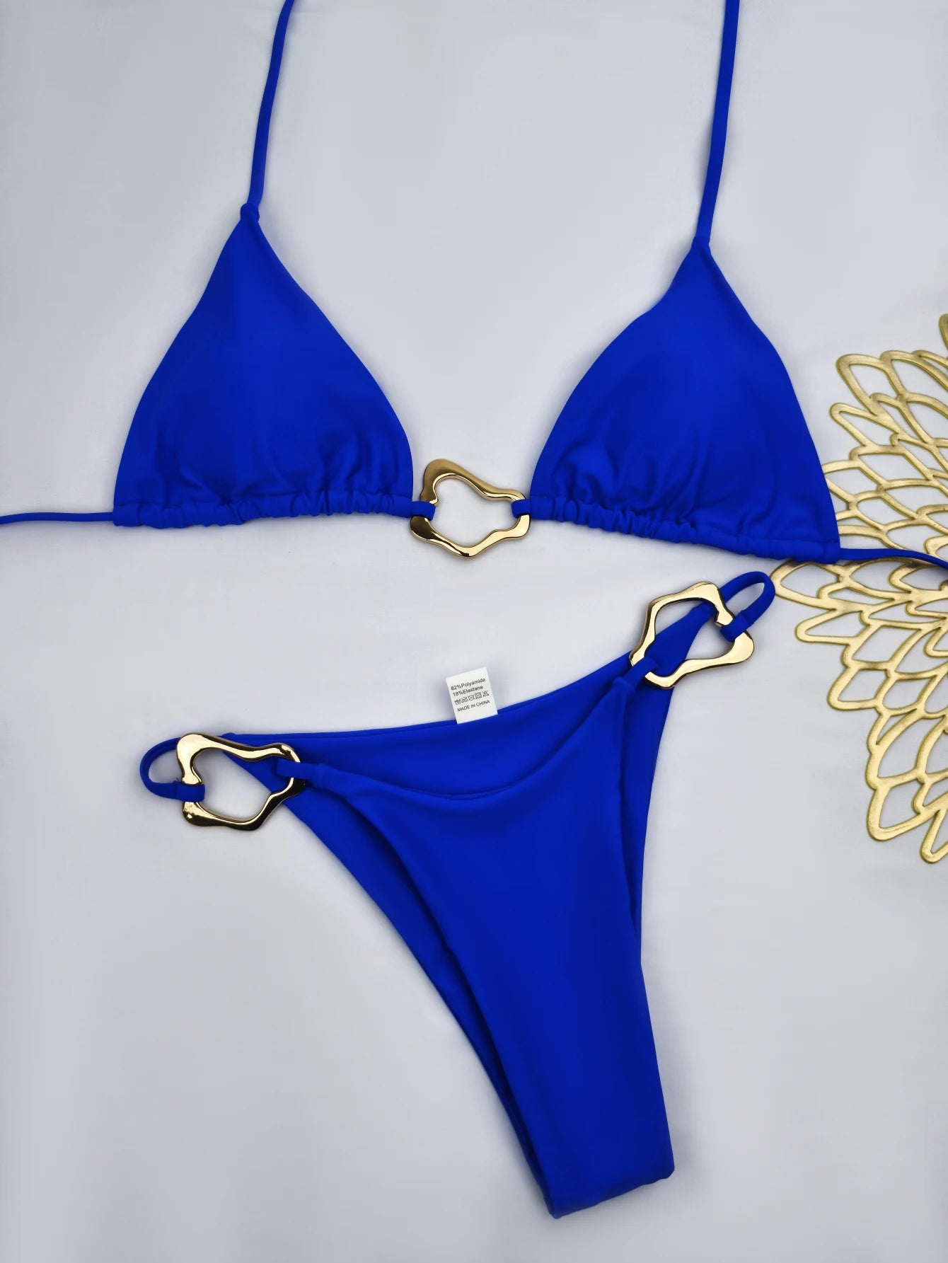 New Sexy Lace-Up Bikini – Solid Color Two-Piece Swimsuit for Women